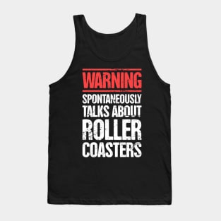 Roller Coaster Theme Park Thrill Ride Tank Top